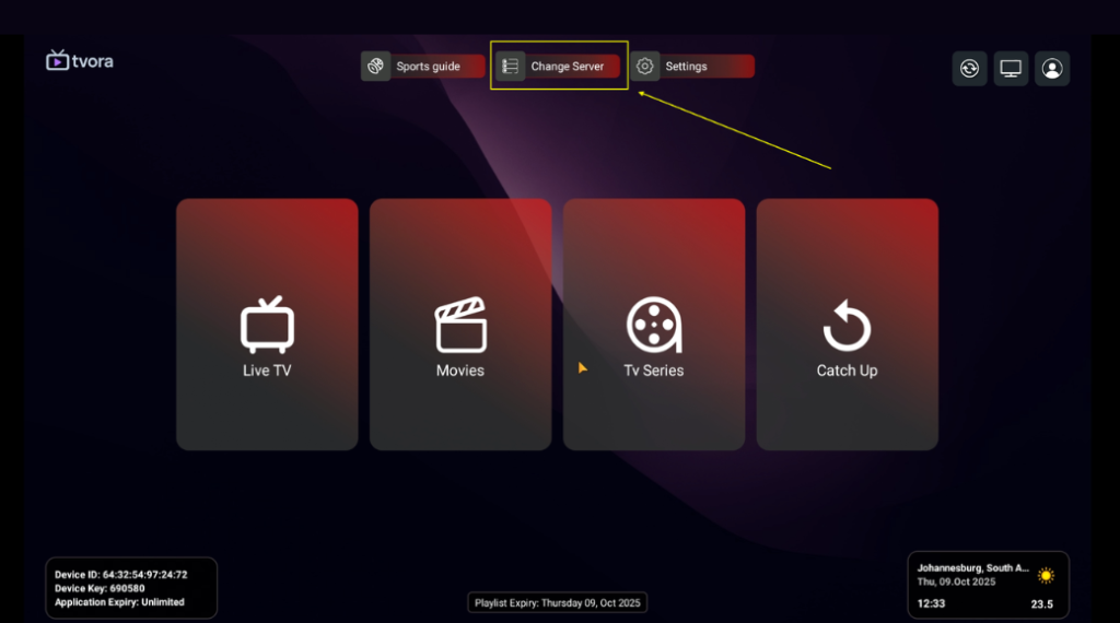 IPTV einrichten Android TVORA Player App