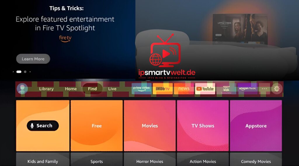 IPTV einrichten Fire TV Stick Suche