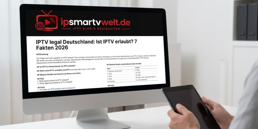 IPTV legal Deutschland 2026 - rechtliche Situation im Überblick